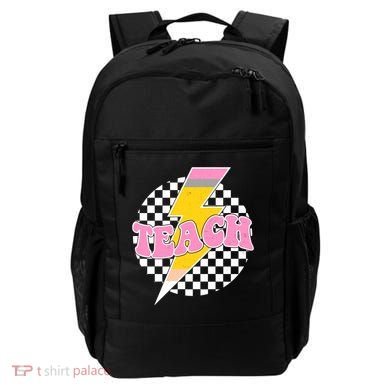 Checkered Teach Back To School Teacher Backpack
