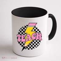 Checkered Teach Back To School Teacher Coffee Mug thumb 1