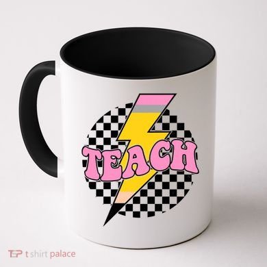 Checkered Teach Back To School Teacher Coffee Mug