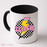 Checkered Teach Back To School Teacher Coffee Mug thumb 0