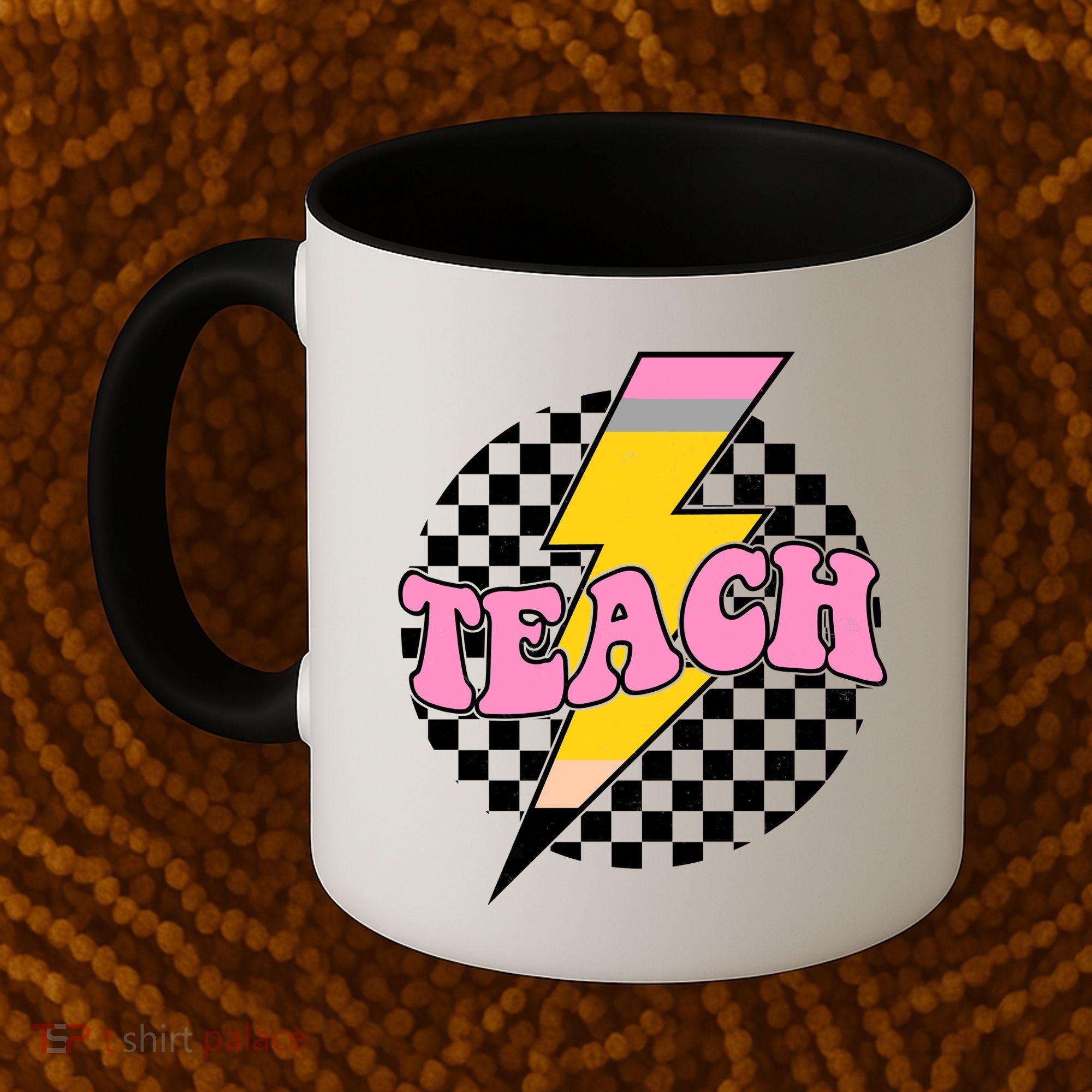 Checkered Teach Back To School Teacher Coffee Mug