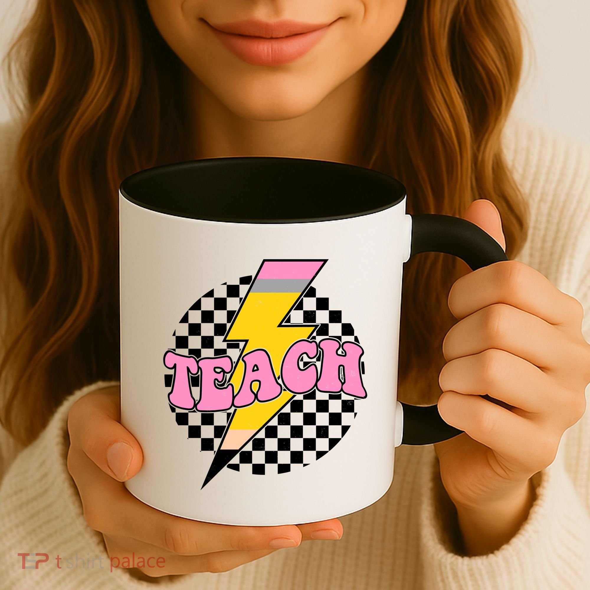 Checkered Teach Back To School Teacher Coffee Mug