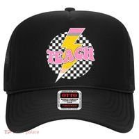 Checkered Teach Back To School Teacher Hat thumb 0