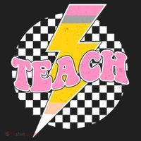 Checkered Teach Back To School Teacher Hat thumb 2