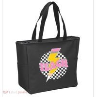 Checkered Teach Back To School Teacher Tote Bag thumb 2