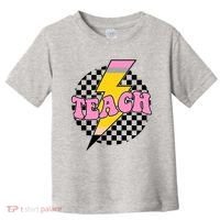 Checkered Teach Back To School Teacher Toddler T-Shirt thumb 0