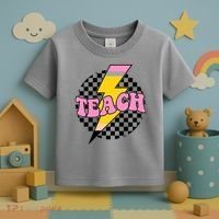 Checkered Teach Back To School Teacher Toddler T-Shirt thumb 3