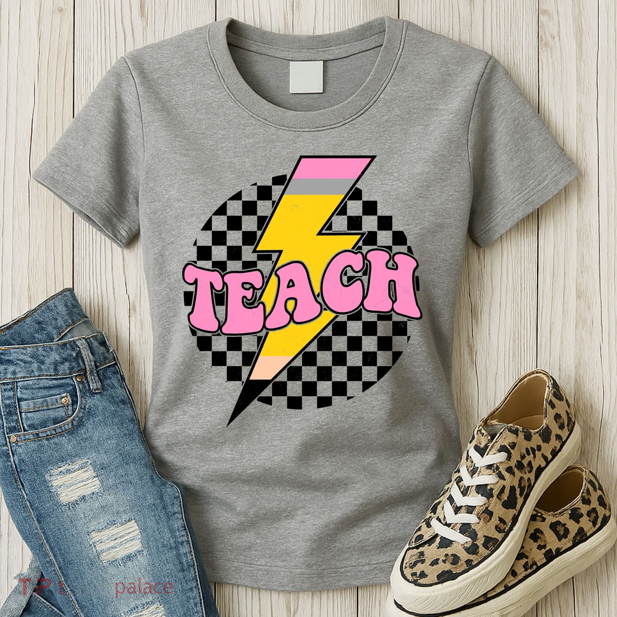 Checkered Teach Back To School Teacher Women's T-Shirt