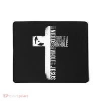 Cornhole Team Bean Bag Player Champ Cross Faith Jesus Mousepad thumb 0