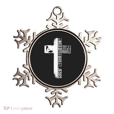 Cornhole Team Bean Bag Player Champ Cross Faith Jesus Ornament
