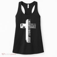 Cornhole Team Bean Bag Player Champ Cross Faith Jesus Women's Tank Top thumb 0