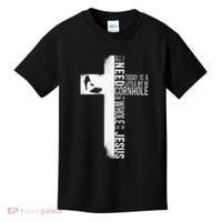 Cornhole Team Bean Bag Player Champ Cross Faith Jesus Kids T-Shirt thumb 0