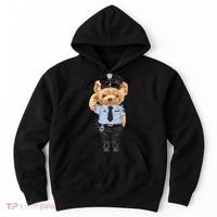 Cute Teddy Bear In Police Uniform Hoodie thumb 0