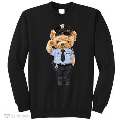 Cute Teddy Bear In Police Uniform Sweatshirt