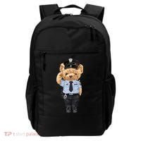 Cute Teddy Bear In Police Uniform Backpack thumb 0
