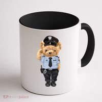 Cute Teddy Bear In Police Uniform Coffee Mug thumb 1