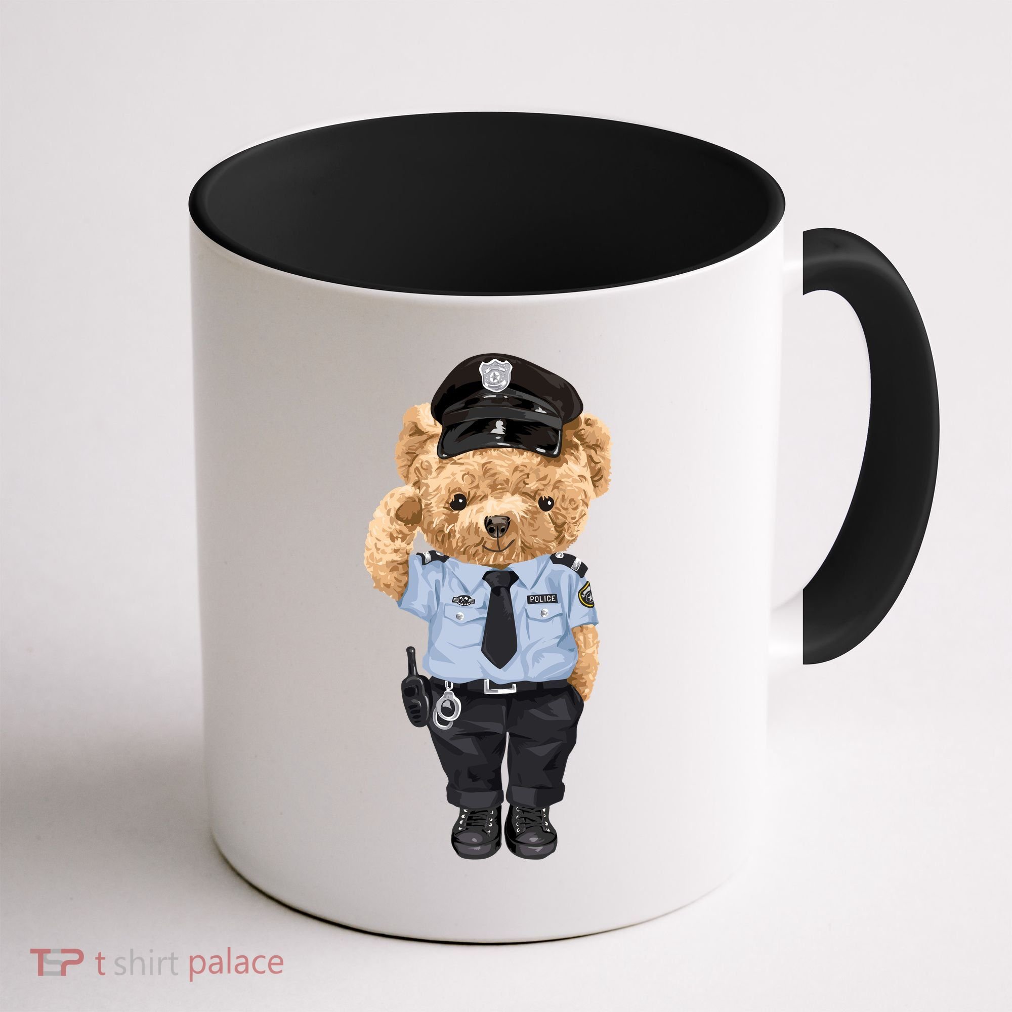Cute Teddy Bear In Police Uniform Coffee Mug