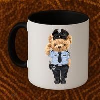 Cute Teddy Bear In Police Uniform Coffee Mug thumb 2