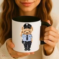 Cute Teddy Bear In Police Uniform Coffee Mug thumb 3