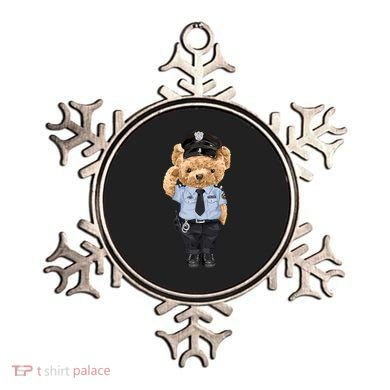 Cute Teddy Bear In Police Uniform Ornament