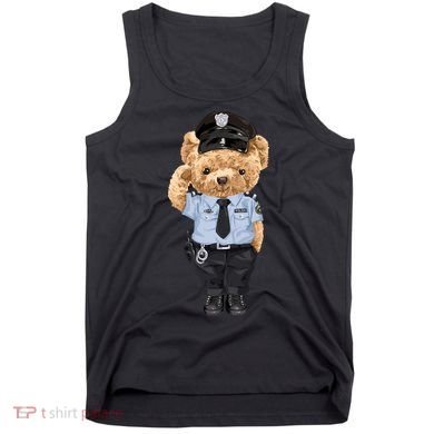 Cute Teddy Bear In Police Uniform Tank Top
