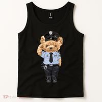 Cute Teddy Bear In Police Uniform Tank Top thumb 2