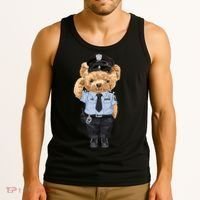 Cute Teddy Bear In Police Uniform Tank Top thumb 3