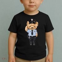 Cute Teddy Bear In Police Uniform Toddler T-Shirt thumb 2