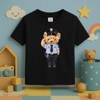 Cute Teddy Bear In Police Uniform Toddler T-Shirt thumb 3