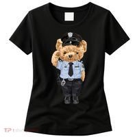 Cute Teddy Bear In Police Uniform Women's T-Shirt thumb 0