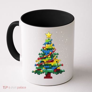 Christmaschristmas Tree Block Tree Block Brick Building Xmas Master Builder Coffee Mug