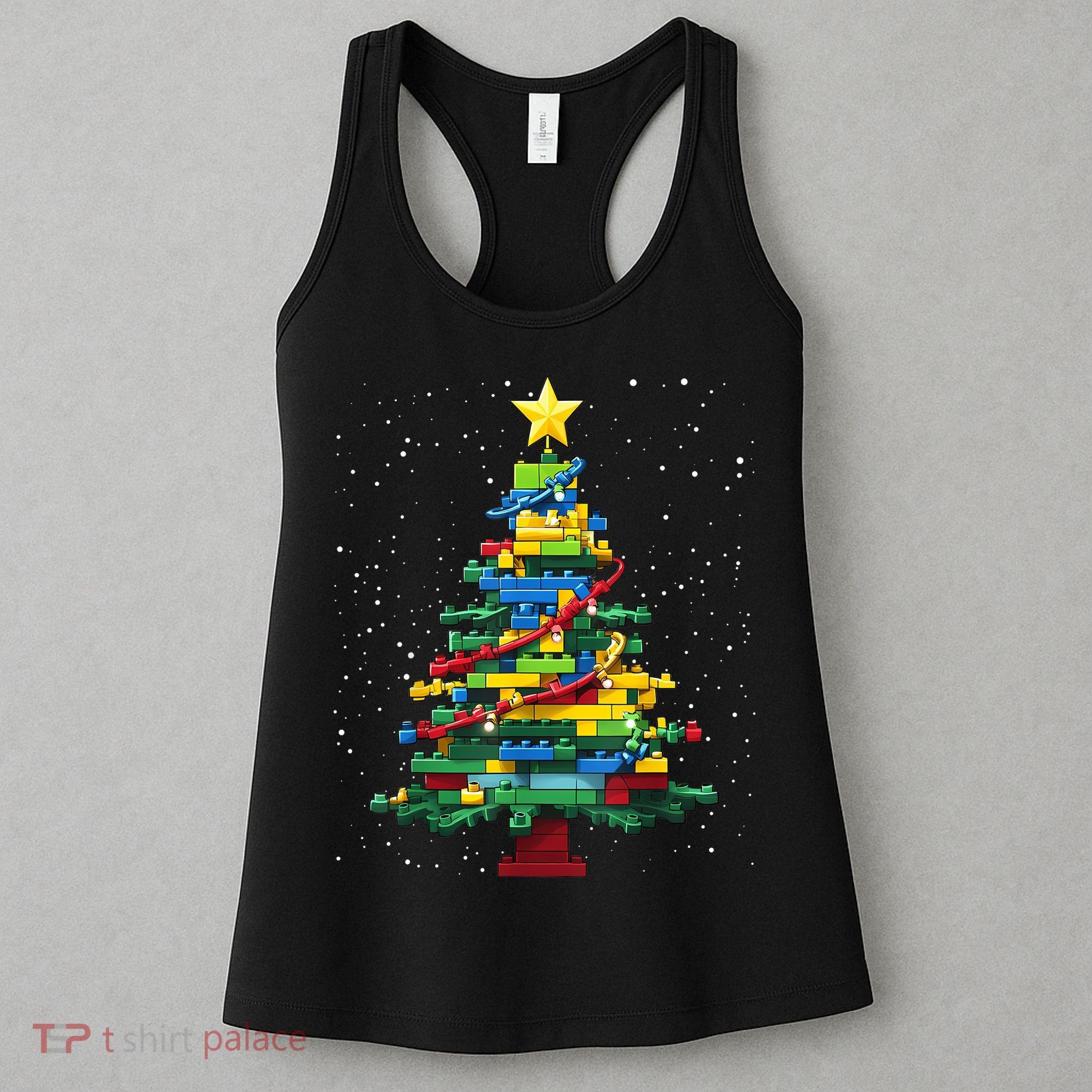 Christmaschristmas Tree Block Tree Block Brick Building Xmas Master Builder Women's Tank Top