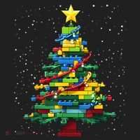 Christmaschristmas Tree Block Tree Block Brick Building Xmas Master Builder Hat thumb 2