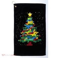Christmaschristmas Tree Block Tree Block Brick Building Xmas Master Builder Golf Towel thumb 0