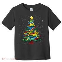 Christmaschristmas Tree Block Tree Block Brick Building Xmas Master Builder Toddler T-Shirt thumb 0