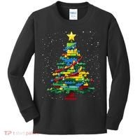Christmaschristmas Tree Block Tree Block Brick Building Xmas Master Builder Kids Long Sleeve Shirt thumb 0