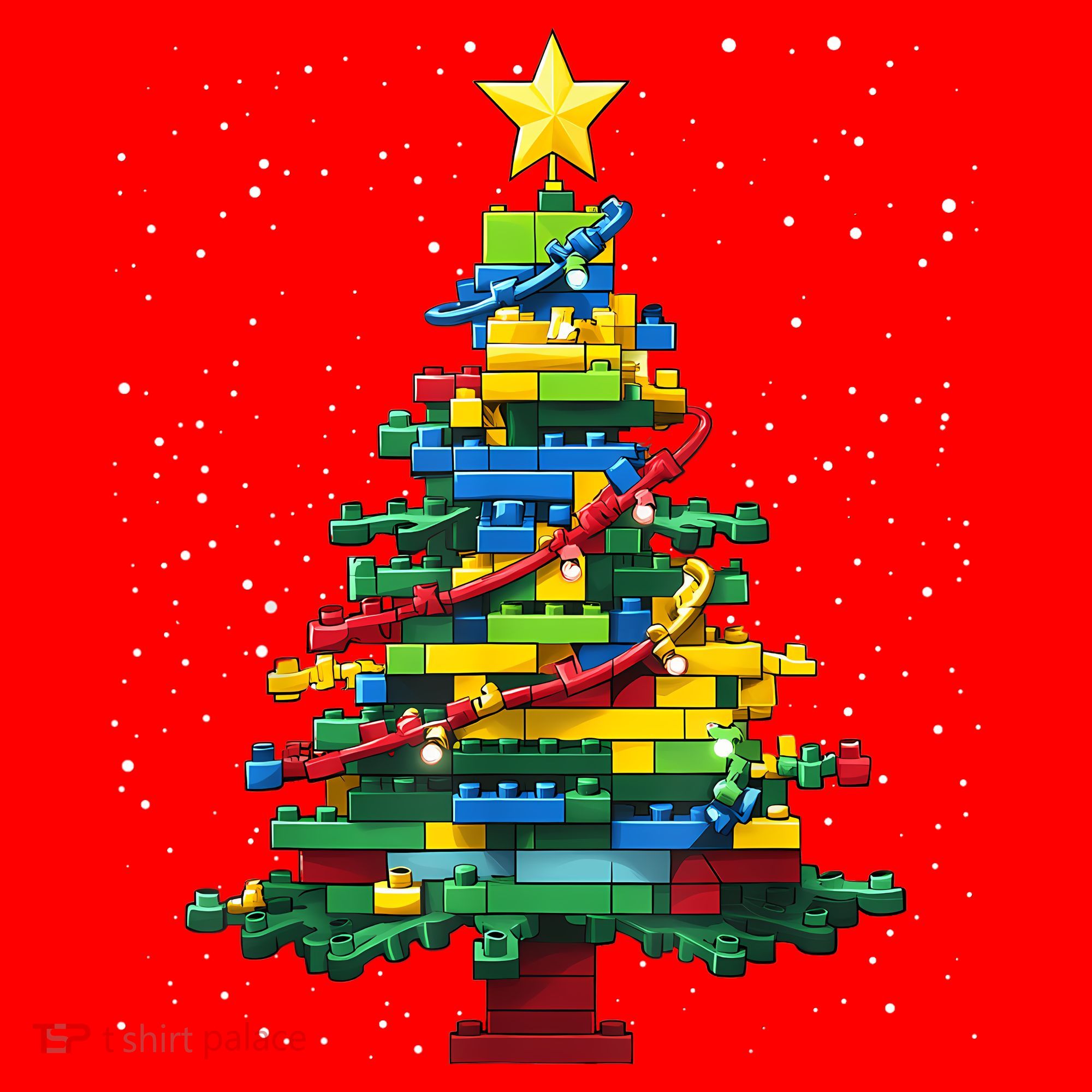 Christmaschristmas Tree Block Tree Block Brick Building Xmas Master Builder Santa Hat
