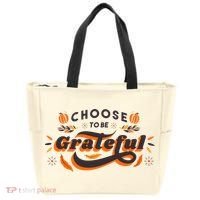 Choose To Be Grateful Pumpkin Tote Bag thumb 0
