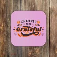 Choose To Be Grateful Pumpkin Coaster thumb 0