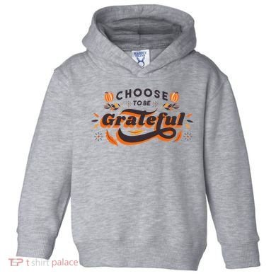 Choose To Be Grateful Pumpkin Toddler Hoodie