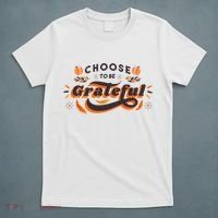 Choose To Be Grateful Pumpkin T-Shirt thumb 5