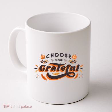 Choose To Be Grateful Pumpkin Coffee Mug