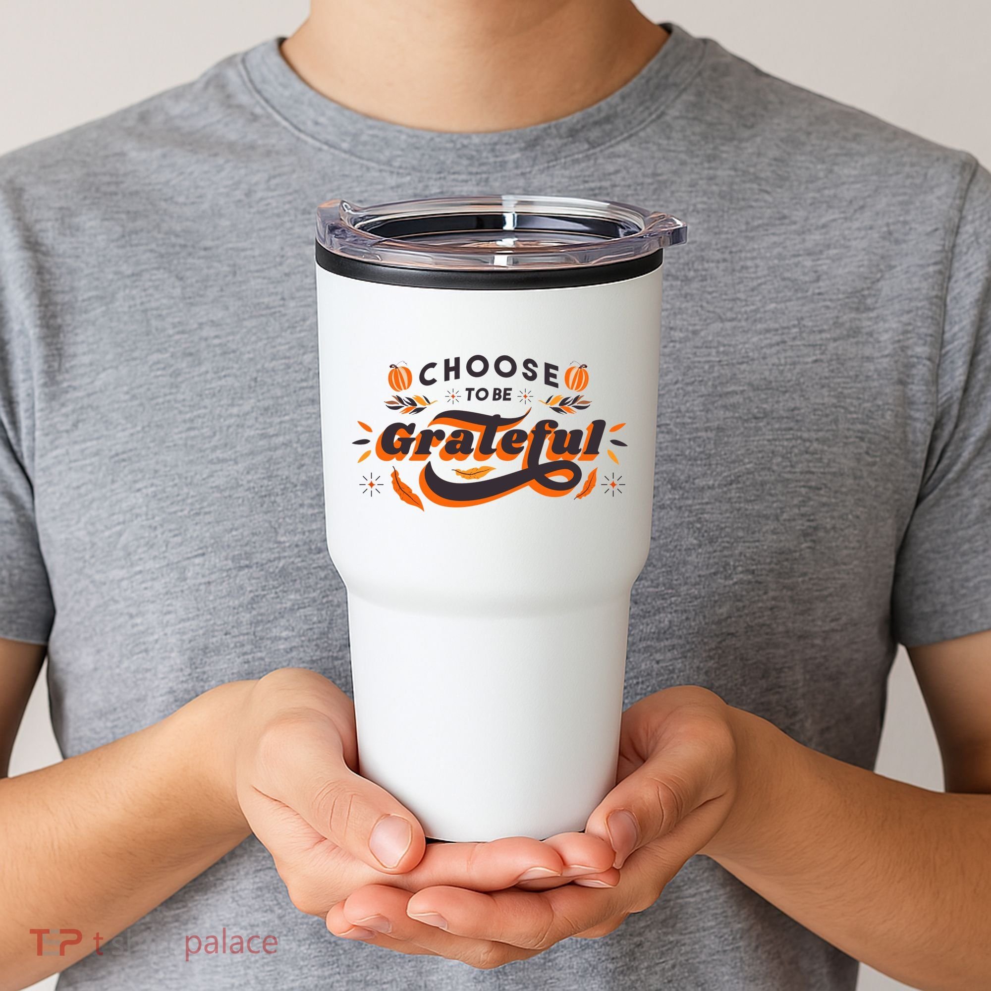 Choose To Be Grateful Pumpkin Tumbler
