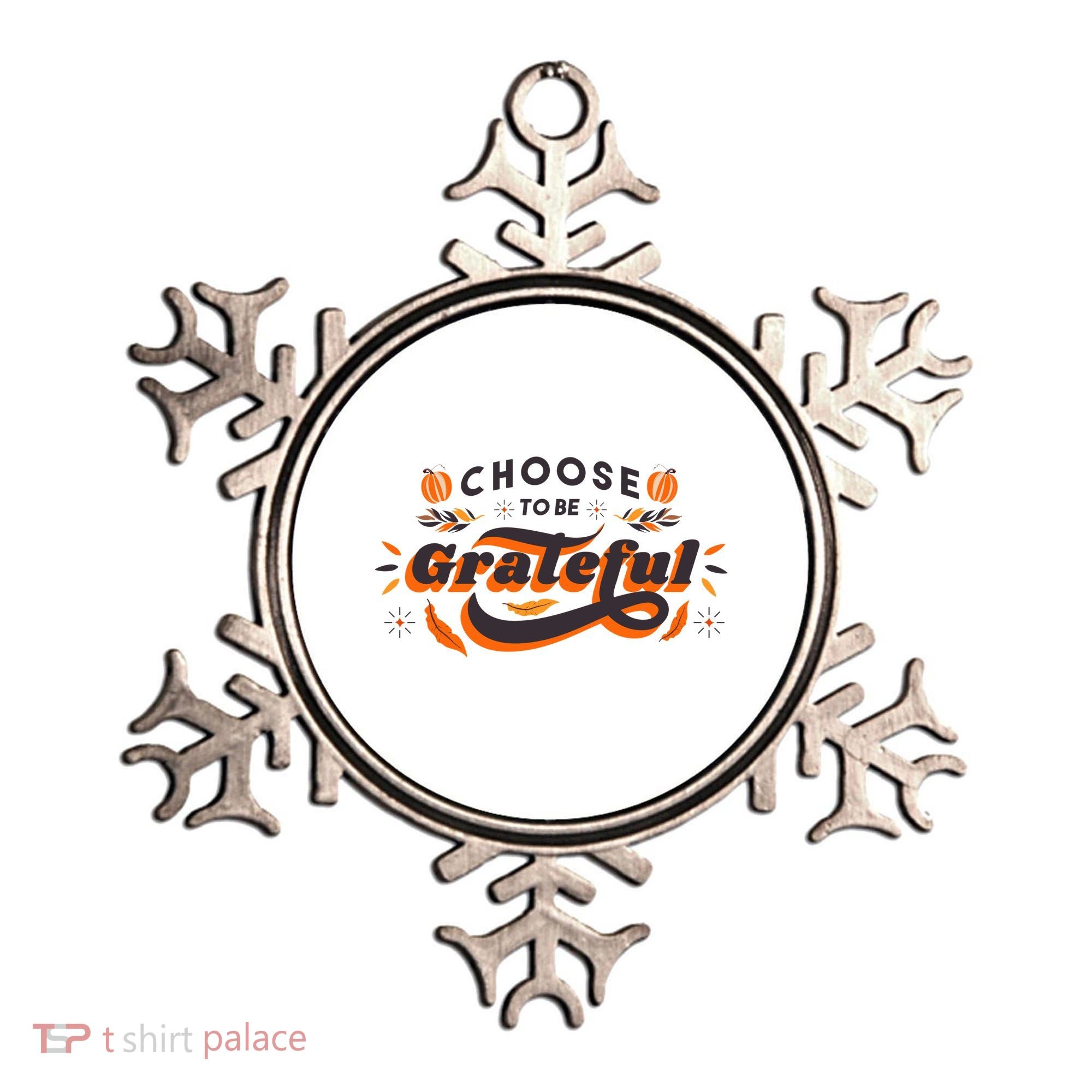Choose To Be Grateful Pumpkin Ornament