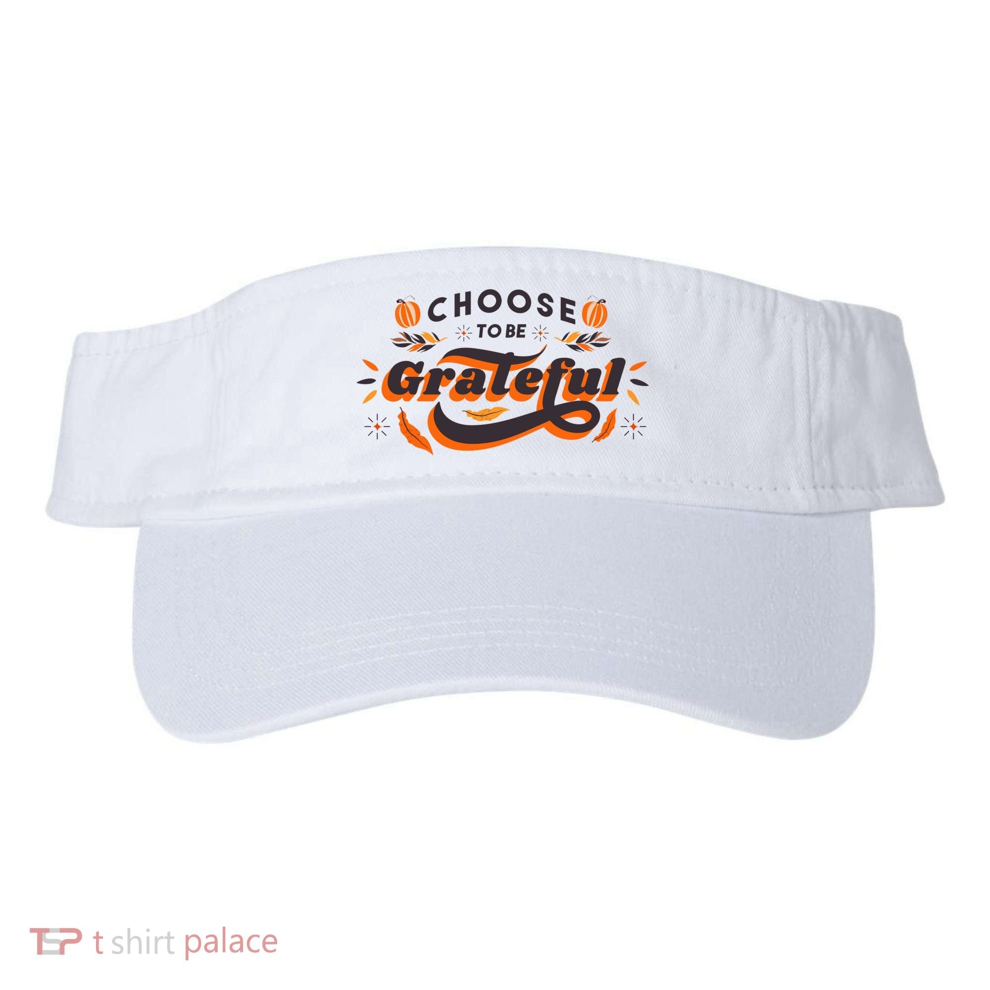 Choose To Be Grateful Pumpkin Visor
