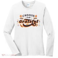 Choose To Be Grateful Pumpkin Women's Long Sleeve Shirt thumb 0