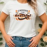 Choose To Be Grateful Pumpkin Women's T-Shirt thumb 2