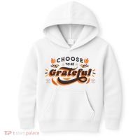 Choose To Be Grateful Pumpkin Kids Hoodie thumb 0