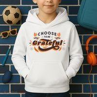 Choose To Be Grateful Pumpkin Kids Hoodie thumb 2