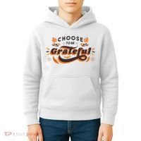 Choose To Be Grateful Pumpkin Kids Hoodie thumb 4